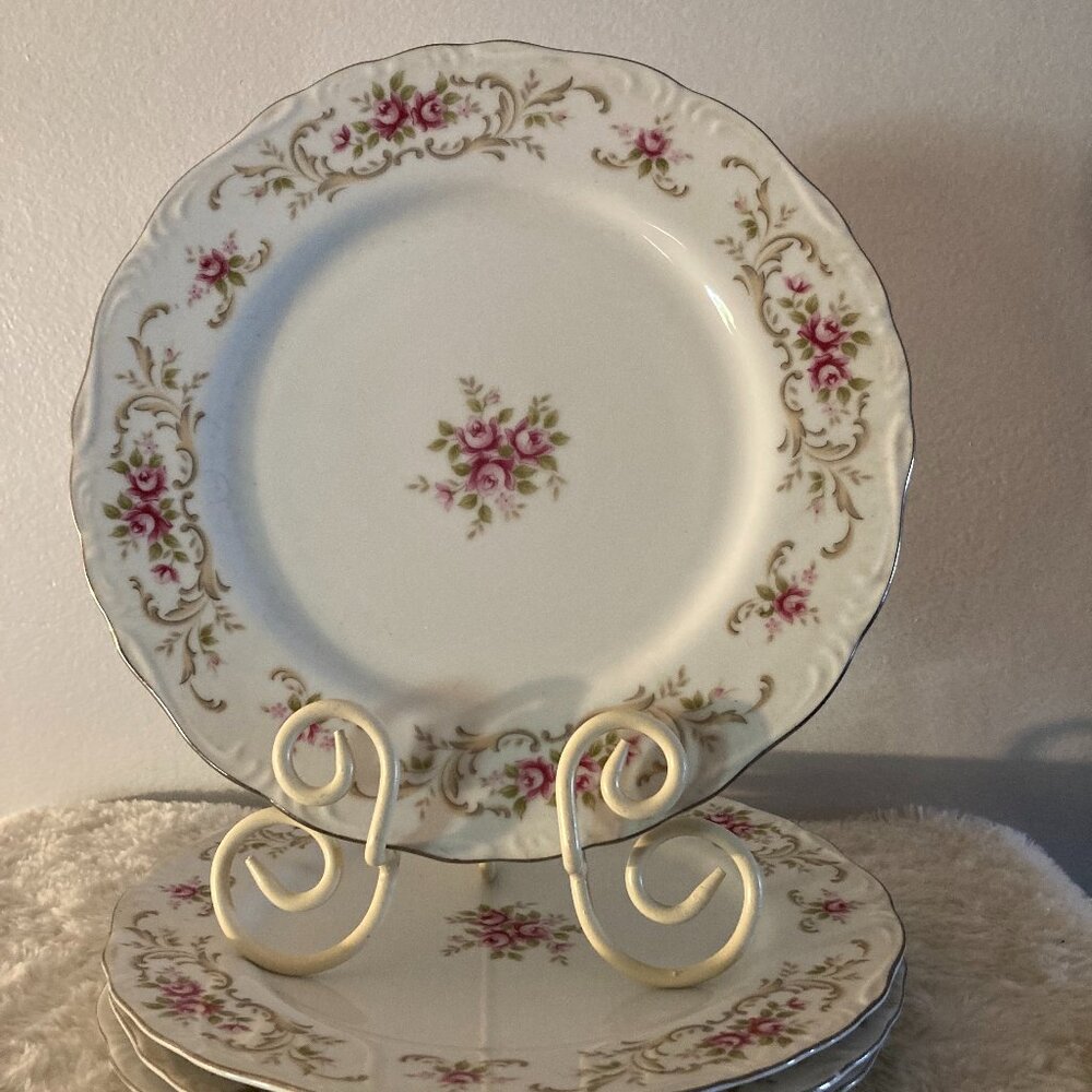 Style House "Rose Baroque" 10-3/8" Dinner Plates (4)